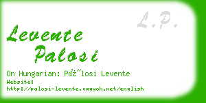 levente palosi business card